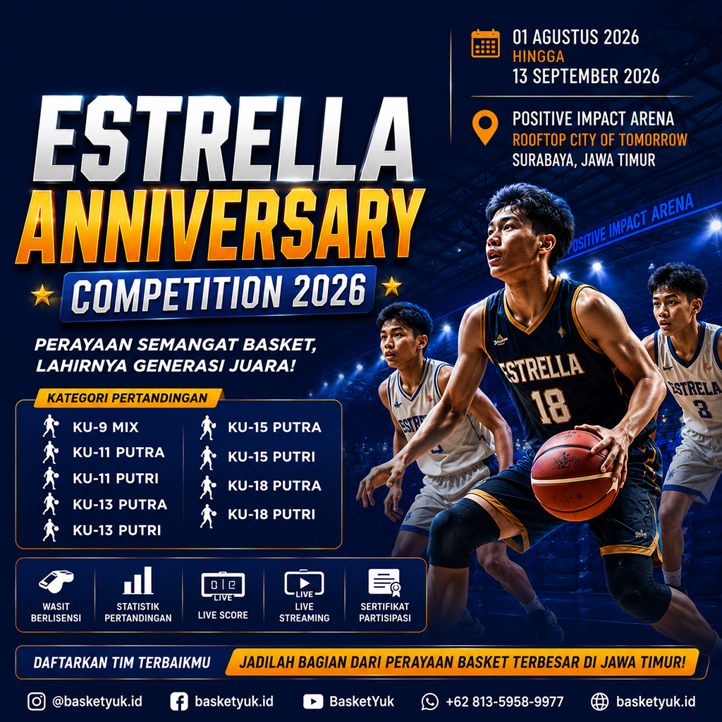 ESTRELLA ANNIVERSARY COMPETITION 2026, Perayaan Semangat Basket yang Melahirkan Generasi Juara